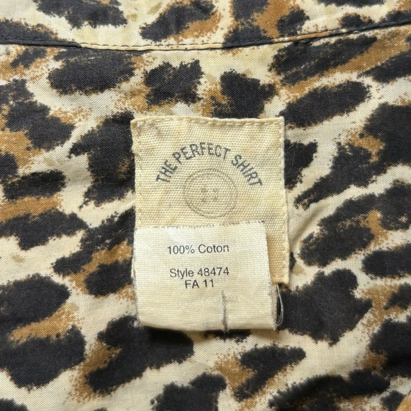 J.Crew The Perfect Shirt - Animal Print Button-up Leopard Shirt Fit in Size 4 - Picture 6 of 9